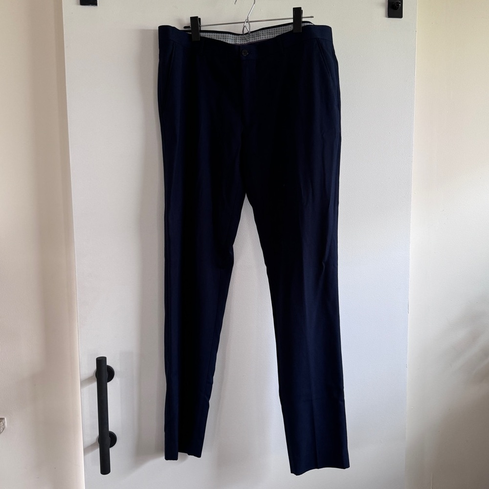 Zara deep blue men’s slim suit trouser 34